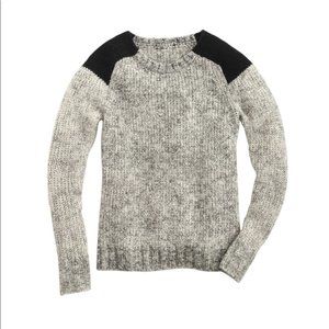 J.Crew Marled colorblock-shoulder sweater